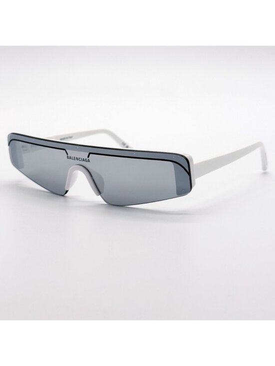 NEW BALENCIAGA BB0003S 002 SUNGLASSES WHITE RECTANGLE UNISEX EYEWEAR BALENCIAGA main image 8